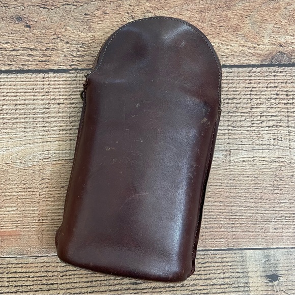 Saddler by BOSCA Glass Flask in Discreet Brown Leather Case VINTAGE - Picture 4 of 12